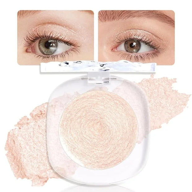 Monochrome Matte Eyeshadow Makeup Palette, Highly Pigmented Champagne Gold Eyeshadow Palette,Shimmer Pressed Powder Eye sh...