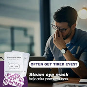 Steam Eye Mask - Self Heating, Moist Hot, Purple, Polyester, Disposable, Lightweight, Eye Mask for Puffy Eyes, Dry Eyes, P...
