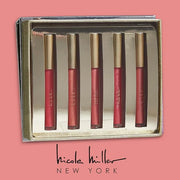 Nicole Miller Lip Gloss Collection Shimmery Glosses for Women and Girls Long Lasting Color Set with Rich Varied Colors, Si...