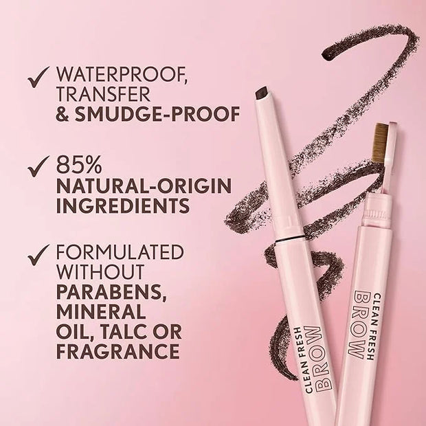 Covergirl Clean Fresh Brow Filler Pomade, 700 Black Brown, Eyebrow Pencil, Ultra-Precise Tip, Creamy Formula, Highly Pigme...