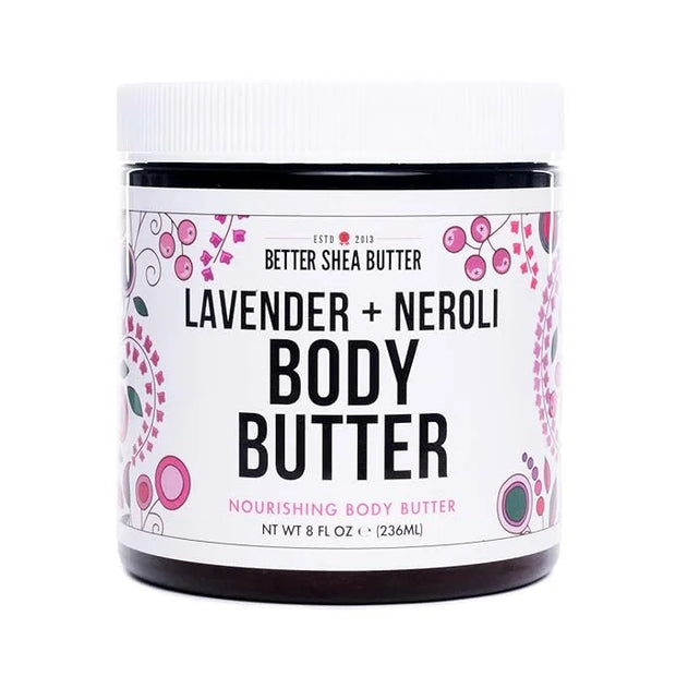 Body Butter for Women LAVENDER NEROLI | Whipped Body Moisturizer with Raw Shea Butter for Dry Skin, Paraben Free, Non-Grea...
