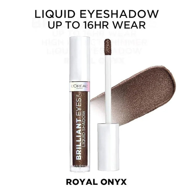 L'Oreal Paris Brilliant Eyes Shimmer Liquid Eye Shadow, Longwearing Lasting Shimmer, Crease Resistant, Flake-Proof, Precis...