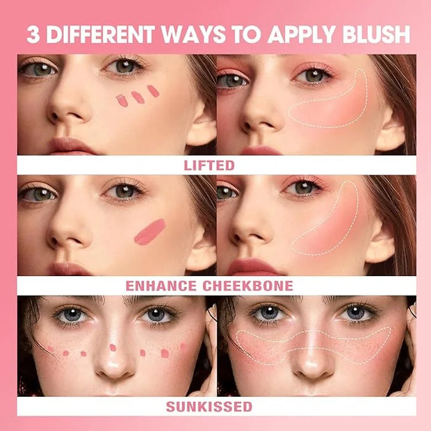 Jolilab Liquid Blush - High Pigment, Long - Lasting, Buildable Color for a Natural Glow（#1+3+5） - Product Image