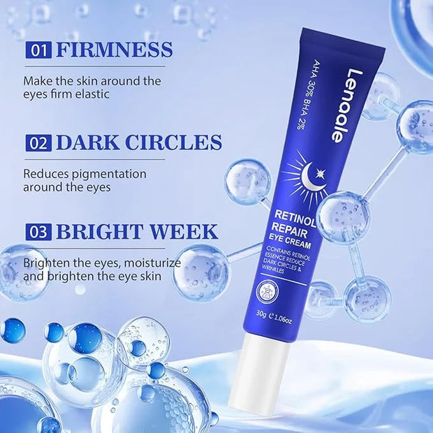 Retinol Eye Cream, Hydrating Under Eye Care Daily Wrinkle Cream, Infused with AHA30% to Smooth and Hydrate Skin, Eye Crea ...
