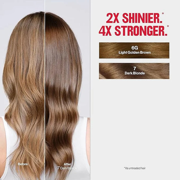 Revlon ColorSilk Tone + Gloss + Care Demi Permanent Hair Color, Dye Kit with Leave-In Scalp and Haircare Serum, 2x Shinier...