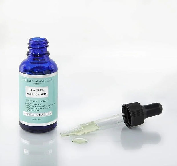 Tea Tree Perfect Skin Facial Serum, Ultimate Anti-Aging Formula for Acne-Prone Skin with 20% Vitamin C, Tea Tree Essential...