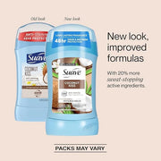 Suave Antiperspirant Deodorant for Women, Coconut Kiss 2-Pack – Anti-Staining Invisible Solid Sticks, Talc-Free, 1.2 Oz Ea...