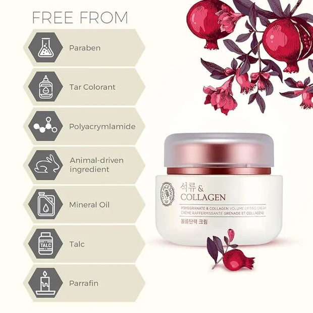 The Face Shop Pomegranate & Collagen Volume Lifting Eye Cream | Deep Revitalizing Cream for Elasticity, Firmness & Density...