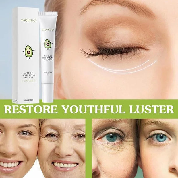 Avocado Hydrating Eye Cream Elastic Moisturizing Eye Cream Remove Pouches Dark Circles Anti-Wrinkle Diminishing Eye Lines ...