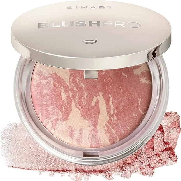 Baked PRO Blush. Brighten Lighting Highly Glow Marbleized Blush. Lightweight Shimmery Satin Face Makeup. Cruelty-Free. Sha...