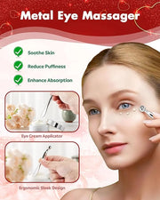 2 Pairs Reusable Under Eye Wrinkle Patches Silicone Mask, Plump Fine Lines & Wrinkles, with Metal Eye Cream Applicator, Ti...
