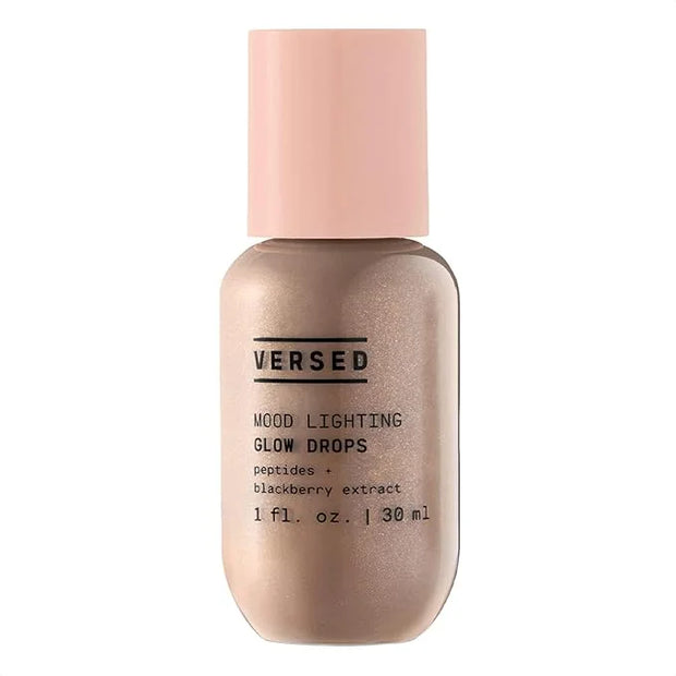 Versed Mood Lighting Luminizing Glow Drops, Sheer Bronzed - Liquid Highlight & Bronzing Drops with Illuminating Light-Refl...