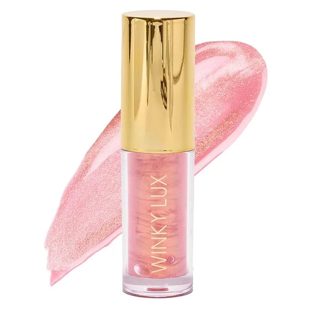 Winky Lux Very There Lip Oil, Hydrating Nude Pink Gloss with Jojoba Oil, Non-Sticky Glossy Lip Oil, Tinted Pink Gloss for ...
