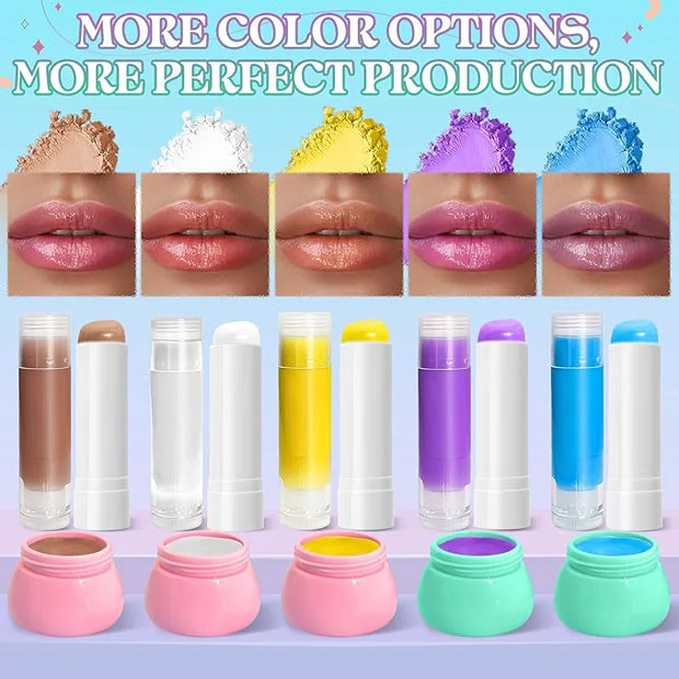 JCOOS Lip Gloss Making Kit, Lip Gloss Set for Teens Lip Kit Fun DIY Lipgloss Making Kit, Diy Lip Balm Kit Make Your Own Li...