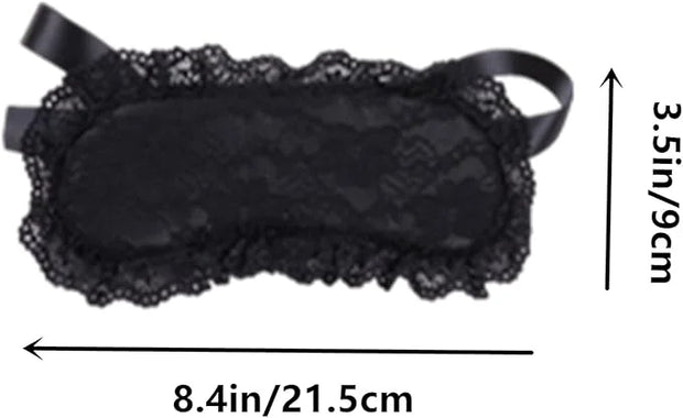 Soft Lace Eye Mask Party Ribbon Accessories, Eye Mask Comfortable Sleep Mask Can Be Adjusted to Shading Eyes, Travel,Home,...