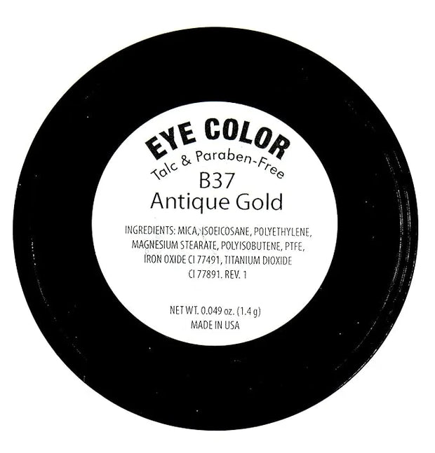 Antique Gold Carmel Bronze Shimmer Pressed Powder Single Vegan Eyeshadow; Talc, Paraben & Cruelty Free - Product Image