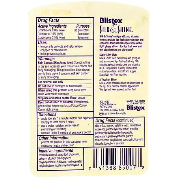 Blistex Silk & Shine Lip Moisturizer oz