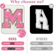 Initial letter patch makeup bag,