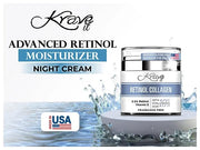 Retinol Cream for Face, Anti Aging Cream - Vitamin E, B5 & Hyaluronic Acid for Skin Care, Anti Wrinkle Face Cream with Col...