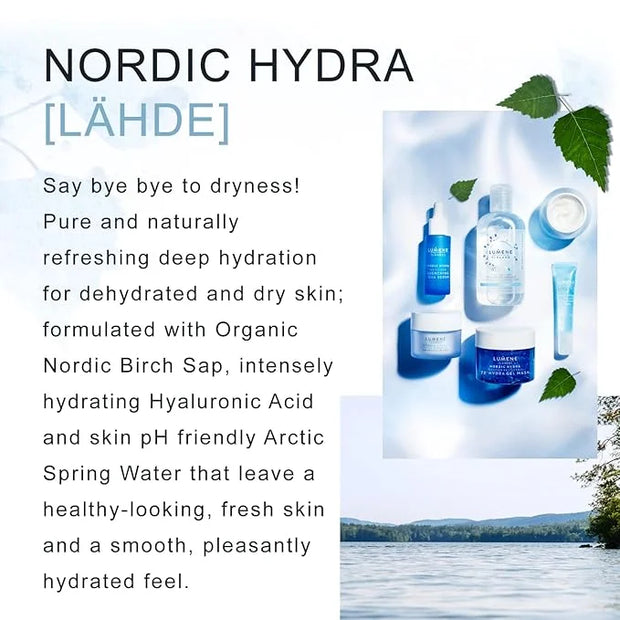Lumene Purity Dew Drops Hydrating Eye Gel - Dark Circle Eye Cream with Hyaluronic Acid & Under Eye Serum + Puffy Eyes Trea...