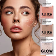 Blush Cheek Rouge Color Mini - Blendable Natural Blush Powder - Enhances & Defines Shapes & Features - Shading & Contourin...