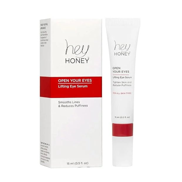 Hey Honey Open Your Eyes Lifting Eye Serum | Under Eye Cream for Dark Circles & Puffiness | Around The Eyes Hydration | Su...