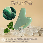 Beauty by Earth Jade Gua Sha - Smoothes Fine Lines & Wrinkles, Face Sculpting Tool for Face Massage, Jaw Massager, Facial ...