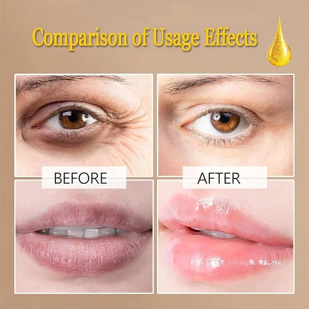 30 Pairs Lip Mask & Eye Mask, 24K Gold Gel Collagen Eye Pads for Puffy Eyes, Effectively Moisturizing the Lip & Eye Skin, ...