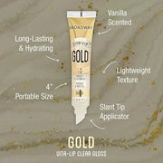 Ruby Kisses Broadway Vita-Lip Clear Lip Gloss (10 Pack), Ultra-Hydrating & Soothing Formula with Vitamins, High-Shine Non-...