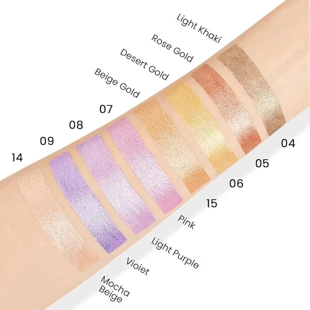 evpct 4Pcs Cream Eyeshadow Pencil Bulk Stick Set for Eyes Waterproof Pink Light Purple Violet Mocha Beige Shimmer Metallic...