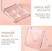 Beaupretty 4 Pieces Empty Eyeshadow Pallet 4 Grids