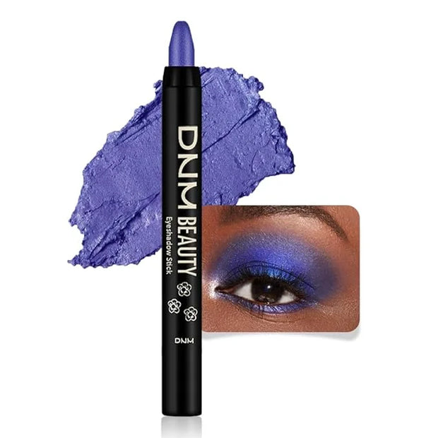 evpct Blue Shimmer Cream Eye Shadow Brightener Sticks Set for Eyes, Blue Shimmery Pencil Eye shadow Applicator Stick Pen P...