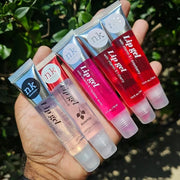 5 Pack Variety Bundle of Lip Gels With Viatmin E - Clear, Rosehip, Strawberry, Cherry, and Bubble Gum Hydrating Lip Glosse...
