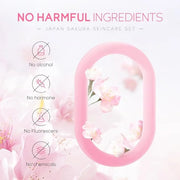 Travel Skincare Set for Women and Teens, Facial Skin Care Gift Set with Vitamin C & Cherry Blossom, Gentle Skin Cleaning &...