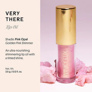 Winky Lux Very There Lip Oil, Hydrating Nude Pink Gloss with Jojoba Oil, Non-Sticky Glossy Lip Oil, Tinted Pink Gloss for ...