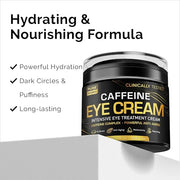 Caffeine Eye Cream For Anti Aging, Dark Circles, Bags, Puffiness. Great Under Eye Skin + Face Tightening, Eye Lift Treatme...