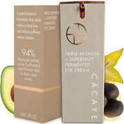 CACAYE Triple Retinoid Eye Cream for Anti Aging 0.5 fl oz - Natural Retinol Alternative Under Eye Cream for Wrinkles, Fine...