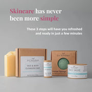 J&L Naturals Simple Skin Regimen Kit With Cleansing Bar, Face Salve, Konjac Sponge, Lip Balm | For Oily, Dry, Mature, and ...