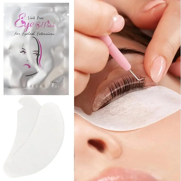 50 Pair V Shape Under Eye Gel Pads Hydrogel Eye Patches For Eyelash Extension, Lint Free Under Hydrogel Eye Mask Pads Lash...