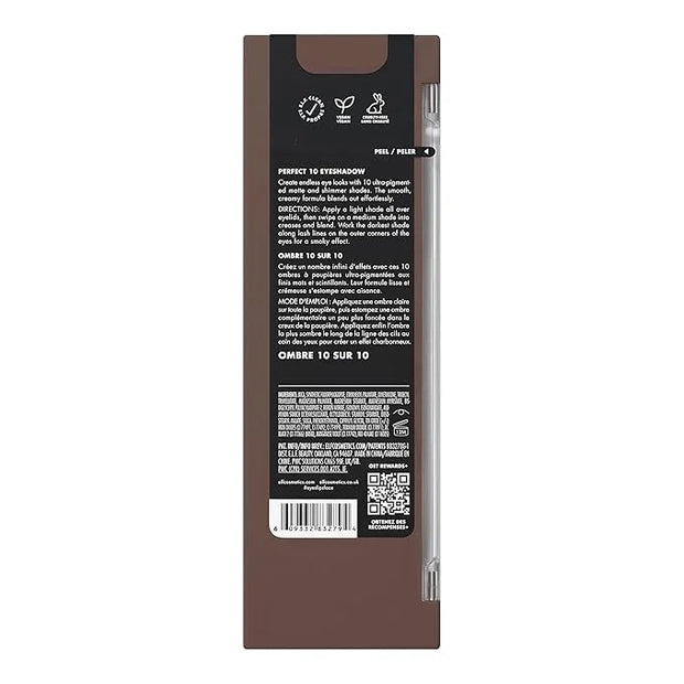 e.l.f. Perfect 10 Eyeshadow Palette, Ten Ultra-pigmented Nude Shades, Blendable Formula, Vegan & Cruelty-free, Everyday Sm...