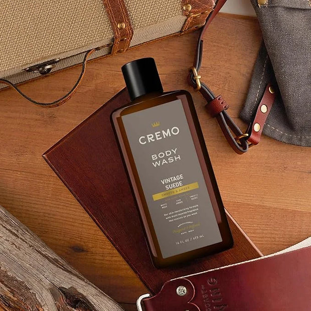 Cremo Body Wash Men, A Vintage Suede with Notes of White Moss and Rich Amber, 16 Fl Oz - Product Image