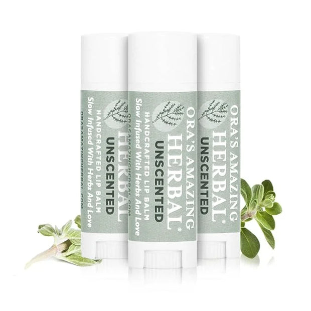 Unscented Lip Balm, Herbal Lip Balm,