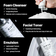 Nature Republic Birch Intensive for Men Skin Care Kit, Face Wash & Moisturizer for Hydrated Skin, Facial Toner (4.05 Fl.Oz...