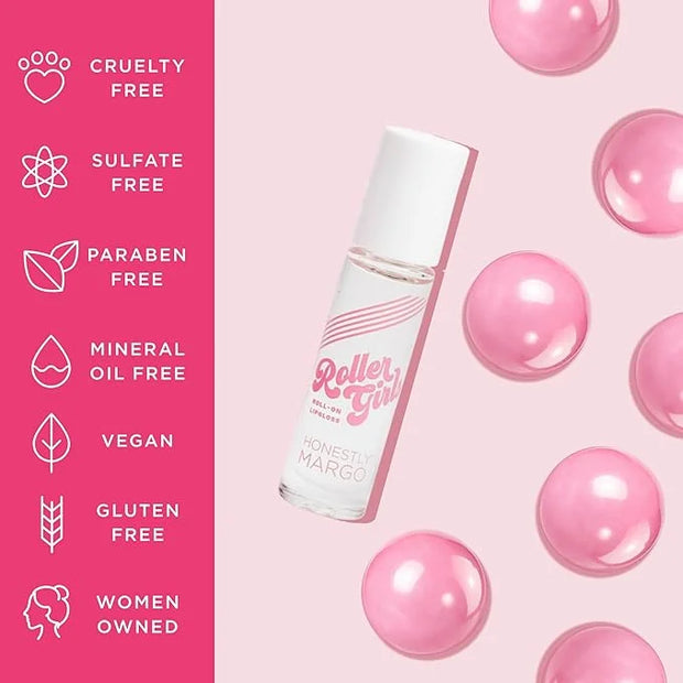 Roller Girl Roll-On Lip Gloss (Strawberry Amber, Watermelon Alexis, Bubblegum Destiny - Pack of 3) – Lip Gloss for Women w...