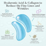 Hyaluronic Acid Under Eye Patches(30 Pairs) Under Eye Patches for Dark Circles, Under Eye Patches for Puffy Eyes and Dark ...