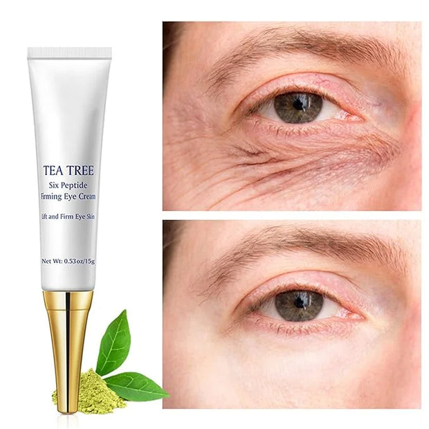 Eye Cream for Dark Circles Under Eye Cream for Puffiness and Bags Tea Tree Six Peptide Fiming Anti-Aging Eye Cream for Wri...