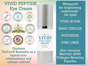 VIVID Peptide Eye Cream with Whitonyl for Dark Circles, Puffiness and Fine Lines - Brightens and Boosts Collagen for Firmn...