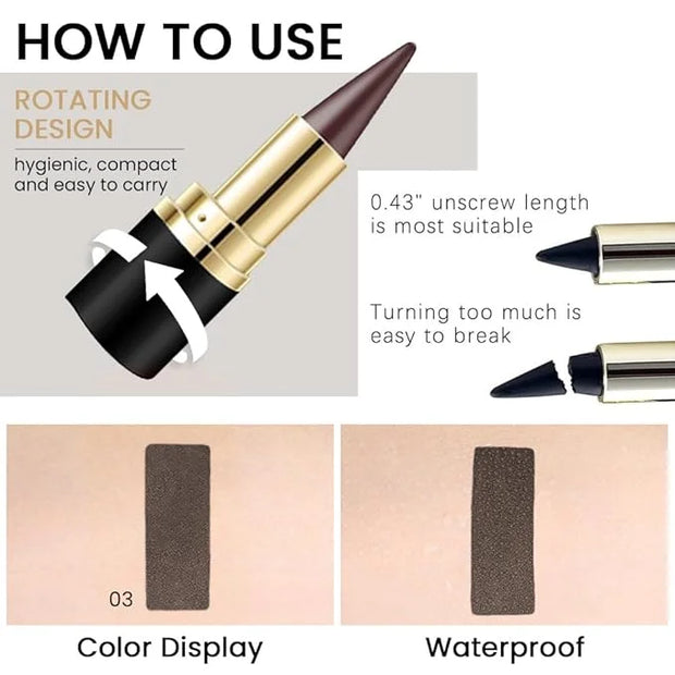 Kaely Brown Gel Eyeliner Pencil,Waterproof Smudge Proof Eye Liner Pen,Cat Eye Goth Halloween Makeup,Eye Black Face Paint L...