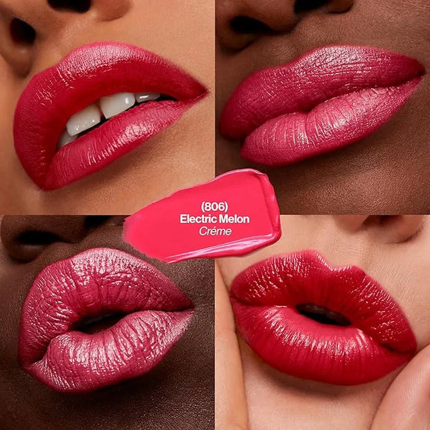 Revlon Super Lustrous Lipstick, Creamy Formula For Soft, Fuller-Looking Lips, Moisturized Feel, 806 Electric Melon, 0.15 o...