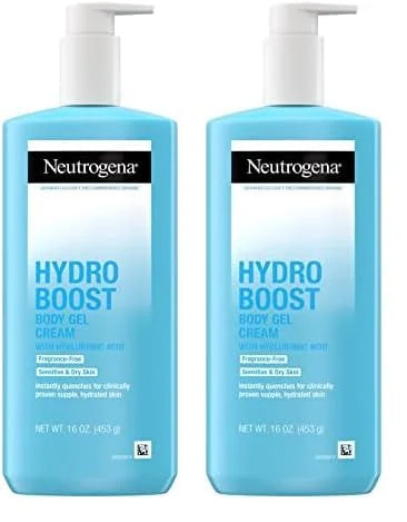 Neutrogena Hydro Boost Body Moisturizing Gel Cream with Hyaluronic Acid, Non-Greasy & Fast Absorbing, Lightweight Hydratin...